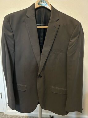 Calvin Klein Men's Dark Gray Two-Button Blazer